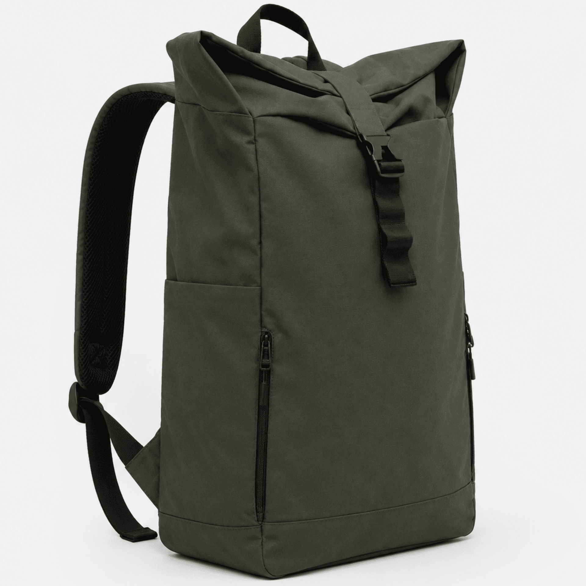 Olive Green Rolltop Backpack